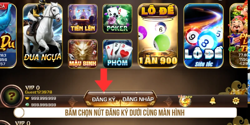 Đăng Ký IWIN Nhanh 2026 – Hướng Dẫn Tạo Tài Khoản Chi Tiết Chọn nút đăng ký trên giao diện IWIN