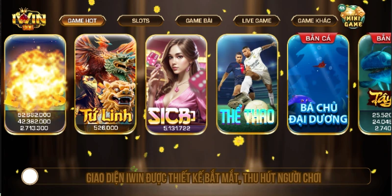 IWIN Lewis - Link Vào IWINCLUB, Tải App IWIN Club Mới Nhất Giao diện IWIN được thiết kế rõ ràng
