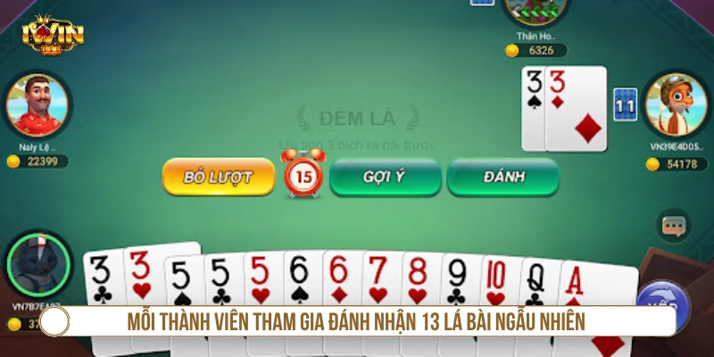 Tiến Lên Miền Nam IWIN - Tips Hay Chinh Phục Dễ Dàng Mỗi thành viên tham gia đánh nhận 13 lá bài ngẫu nhiên