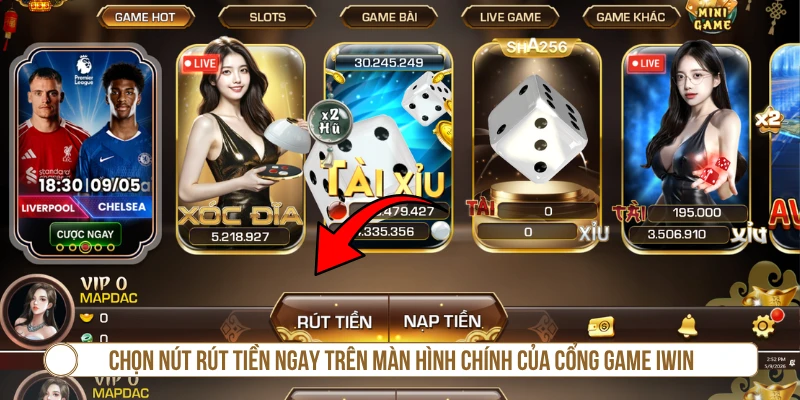 Rút Tiền IWIN – Hướng Dẫn Giao Dịch Nhanh & Đúng Cách Thao tác rút tiền trên hệ thống